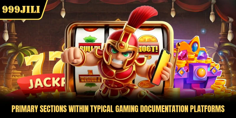 Primary sections within typical gaming documentation platforms